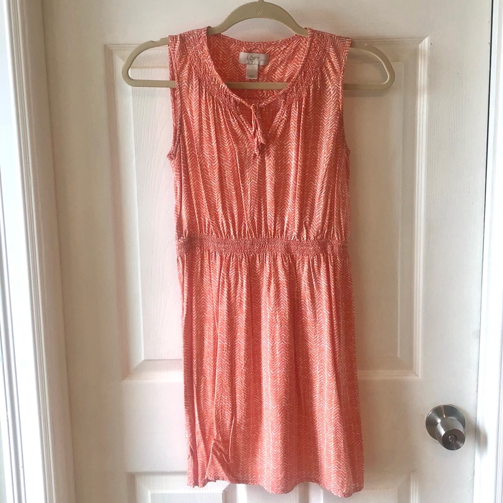 LOFT orange sleeveless dress